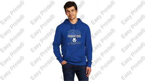 STRONG FOUNDATIONS #DM6100 DISTRICT V.I.T. FLEECE HOOD LOGO #2