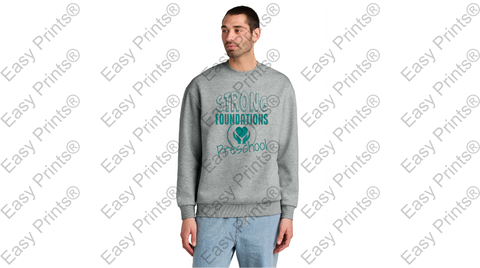 STRONG FOUNDATION #DT6154 DISTRICT VINTAGE HEAVY FLEECE CREW LOGO #2