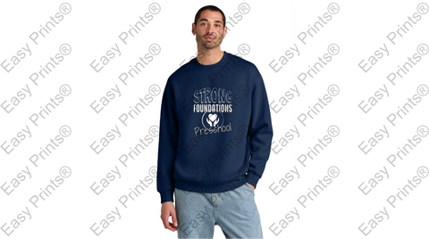 STRONG FOUNDATION #DT6154 DISTRICT VINTAGE HEAVY FLEECE CREW LOGO #2